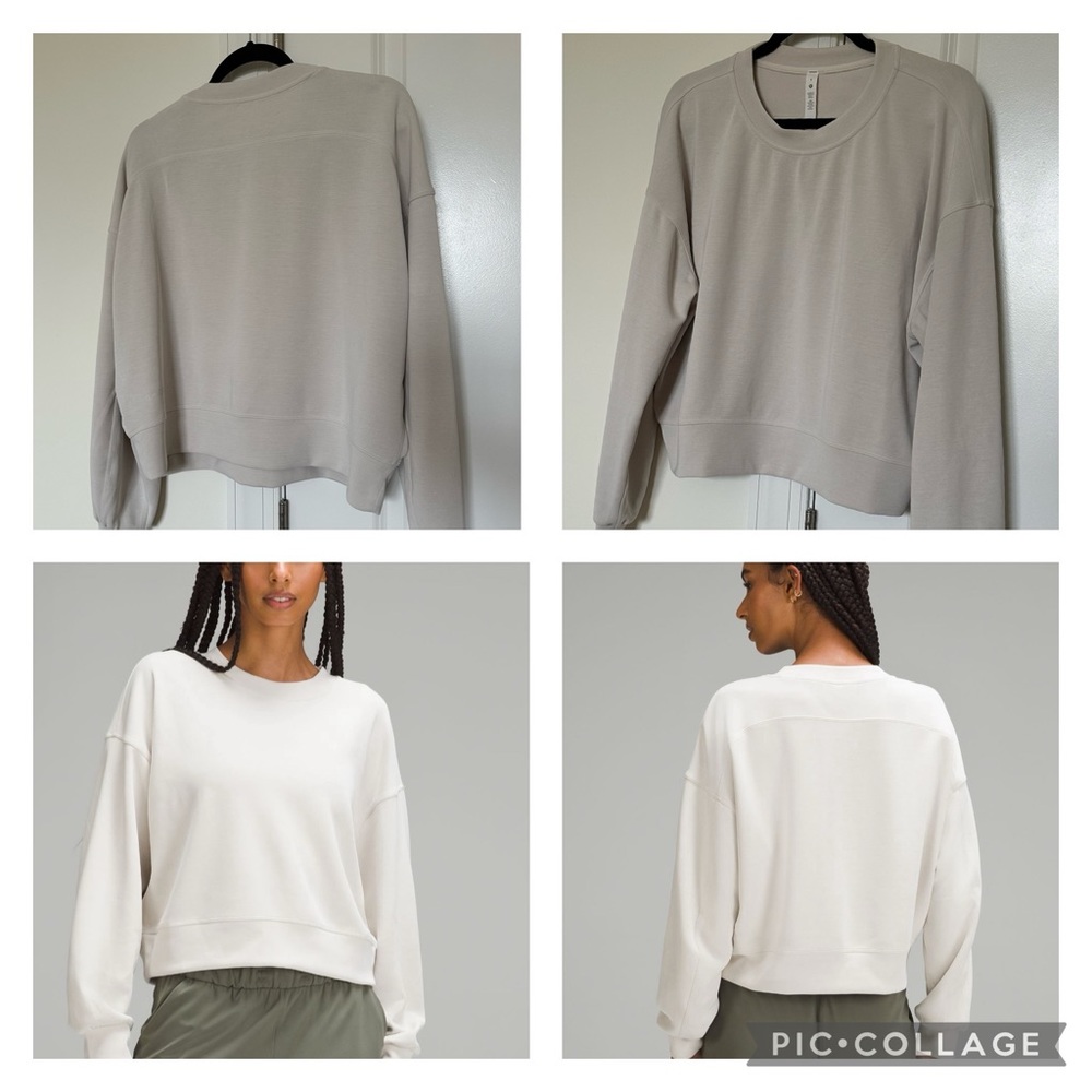 Lululemon softstreme cropped sweatshirt